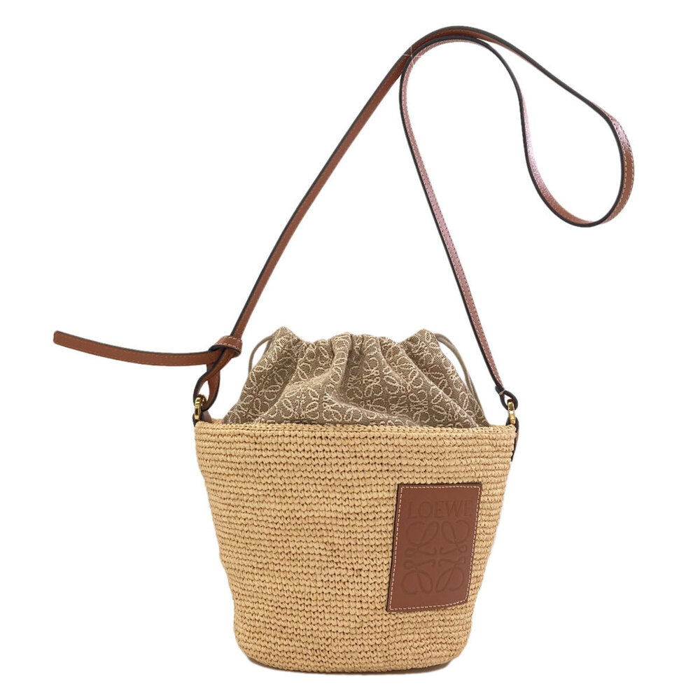 Loewe Slit Pochette Shoulder Bag, Raffia, Women's LOEWE